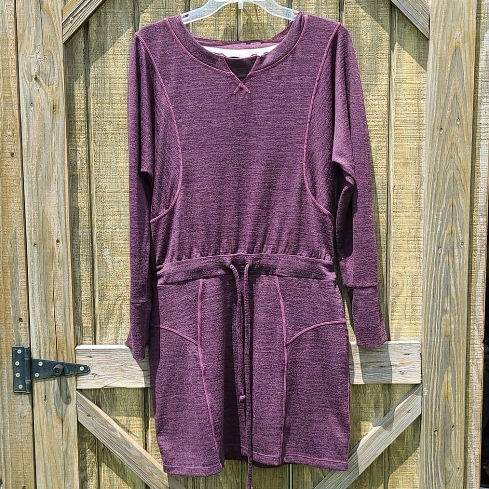 Athleta dark purple oversized dress